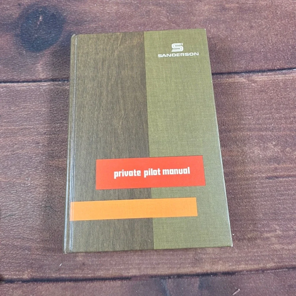 Sanderson Private Pilot Basic Kit Adult OS Brown Good Vintage Aviation Manuals